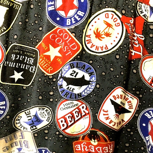 Men's Novelty Print All Over Beer Label Hawaiian Shirt Brew Fest IPA sz 3XL - Picture 5 of 7